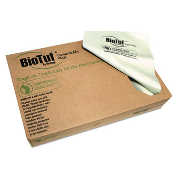 Heritage Biotuf Compostable Can Liners, 45 Gal, 0.9 Mil, 40" X 46", Green, 100-carton freeshipping - TVN Wholesale